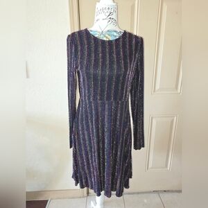 NWT Zara Multicolor Striped Long Sleeve Dress